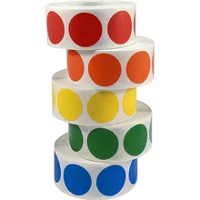 Chroma Label 1 inch Color-Code Dot Labels stickers 500/Roll Black,white,green,blue,orange,red,pink,yellow stationery stickers Chroma Label 1 inch Color-Code Dot Labels stickers 500/Roll Black,white,green,blue,orange,red,pink,yellow stationery stickers
