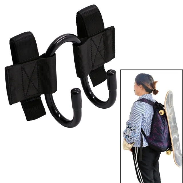 US $7.99 Backpack Attachment Carrier Hanger Rack Hook Holder for Carrying Skateboard- Fit Most Backpacks - E