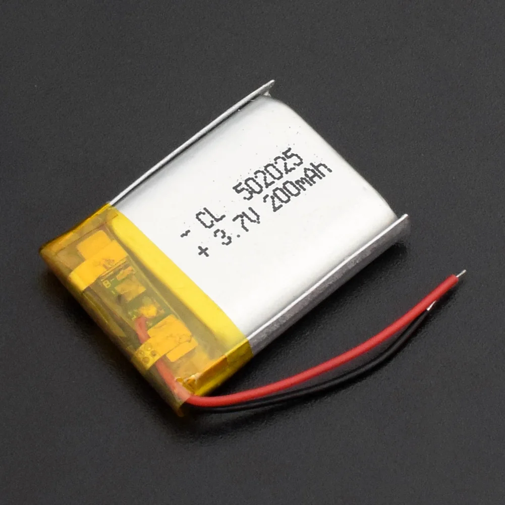 3,7 V 200 мА/ч, литий Батарея 502025 литийполимерное литийионное клетки зарядное устройство для литий-полимерный Перезаряжаемые Батарея для MP3 MP4 динамик для игрушек тахограф - Цвет: 502025 200mAh 1pc