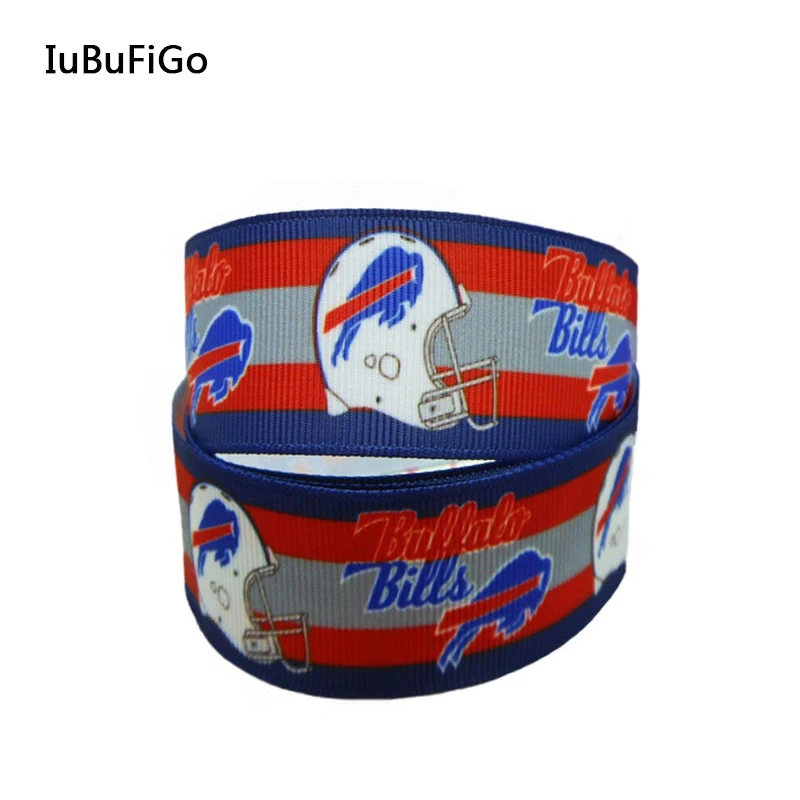 

[IuBuFiGo] 10Y 7/8" Sign team Printed Grosgrain Ribbon 22MM Sport ribbons Hair bows Handmade X2302 Free shipping