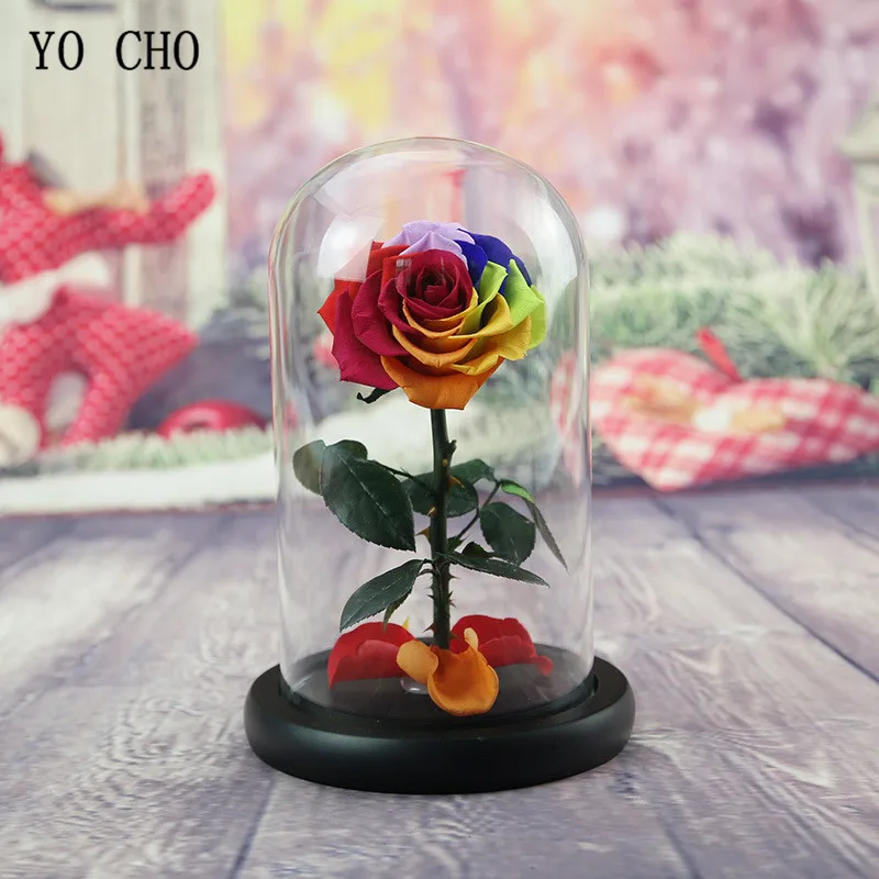 Us 27 8 53 Off Yo Cho 1 Pc Penutup Kaca Segar Diawetkan Bunga Mawar Berduri Rose Flores Pernikahan Pernikahan Rumah Pesta Dekorasi Valentine S Day