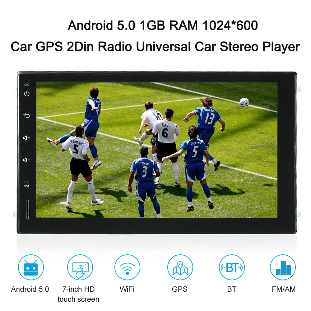 Cheap Android 5.0 1GB RAM 1024*600 Car GPS 2Din Radio Universal Car Stereo Player with Rearview Camera Car Styling Car Accessories 27