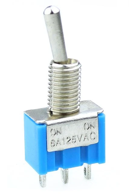 10 шт. тумблер MTS-102 3 Pin ВКЛ/вкл PDT 6A 125VAC/3A 250VAC Мини рычаг переключателя светильник синий