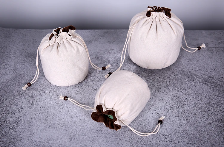 купить! Сгущать Круглый Белый Хлопок Мешок Drawstring Упаковка Ювелирных Изделий Бархатный Мешок