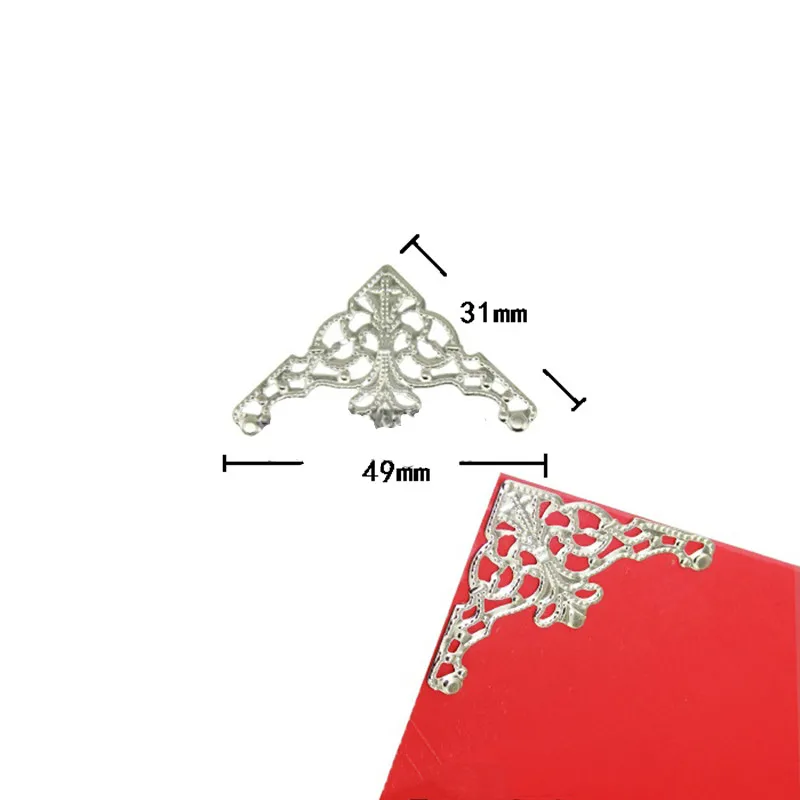 Filigree-Triangle-Flower-Wraps-Cabochon-Ancient-Christmas-Flatback-Metal-Embellishments-Scrapbooking-For-DIY-31mm-50Pcs