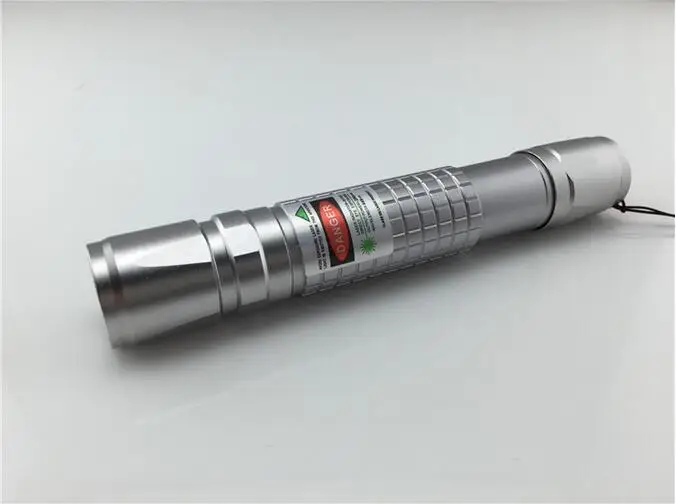 

High quality 532nm 20000m waterproof focusable green laser pointer flashlight burn match waterproof range to 10000m