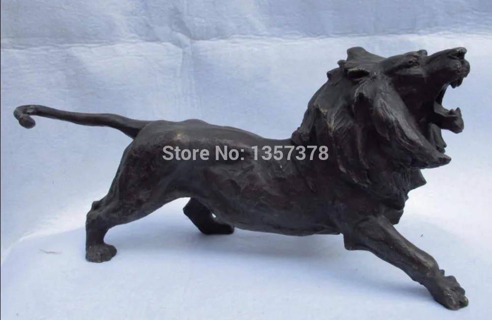 

shitou 00167 6 Western classical Copper Bronze Carving Auspicious Lucky Lion sculpture Statue