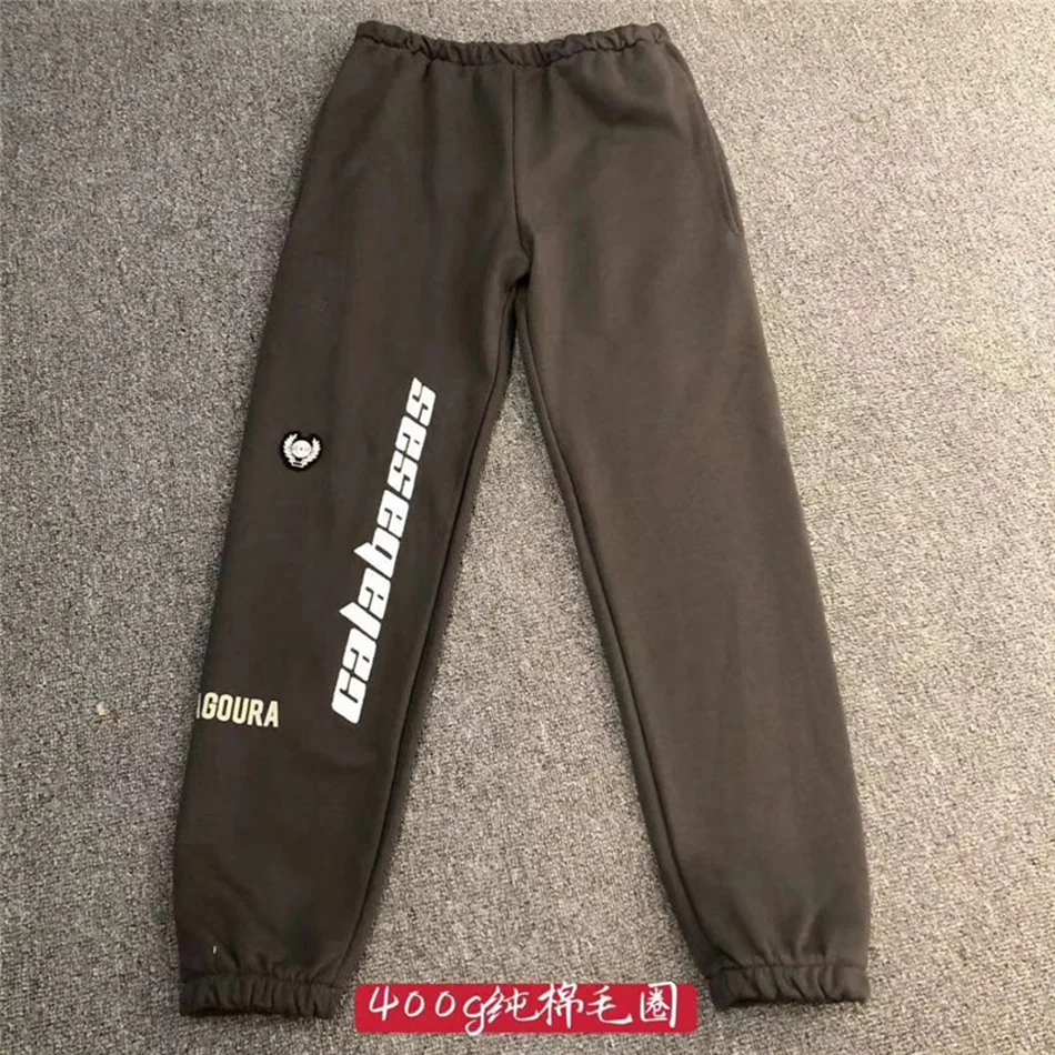 

New Season 5 Calabasas Embroidery Sweatpants Men 1:1 High Quality Kanye West Drawstring Joggers Season 5 Sweatpants
