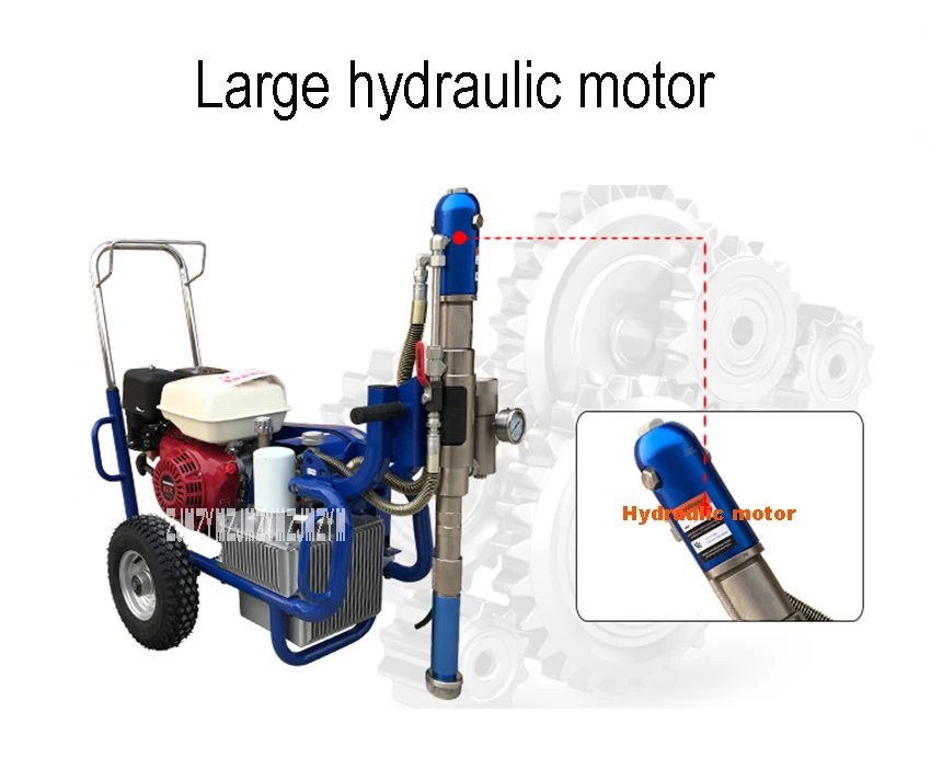 New Gasoline Engine Spraying Machine Oil Moving High Pressure Airless Putty Gasoline Paint Spraying Machine 5500W 20L/min HC-970