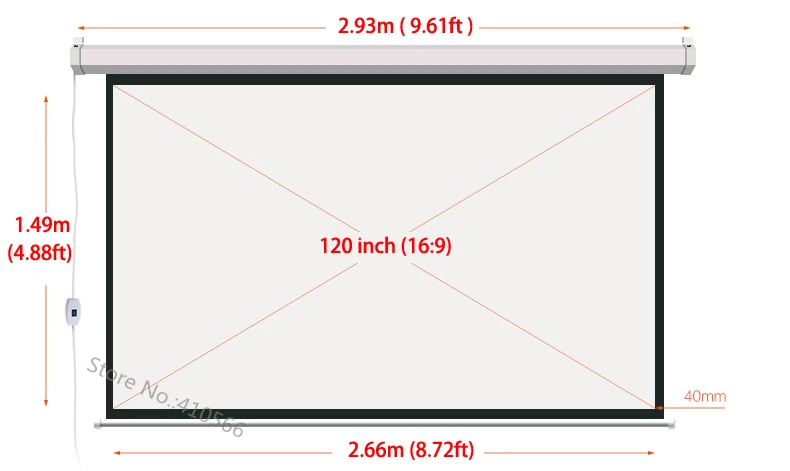 Профессиональная поставка с фабрики 120 дюймов моторизованный экран 16:9 широкий матовый белый проектор электрический экран s для офиса кинозала