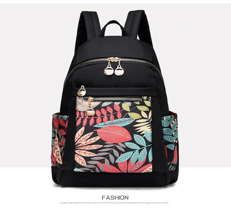 Рюкзак с принтом, новинка, водонепроницаемая Студенческая сумка, черная сумка для отдыха и путешествий, светильник, ткань Оксфорд, Большой Вместительный рюкзак - Цвет: F