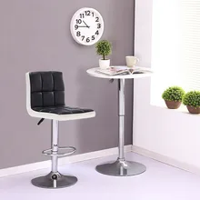 2 шт./компл. Современный барный стул Черный и белый Искусственная кожа барный стул с регулировкой по высоте, стул с подъемным механизмом бар кресло Giovanni для De бар FR HWC