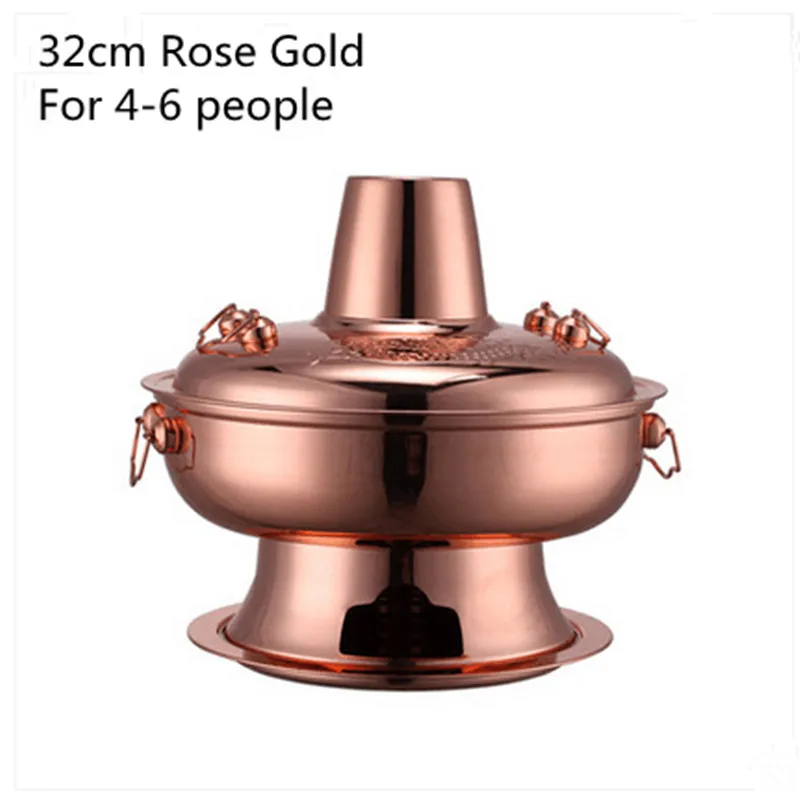 

Traditional Carbon Burning Charcoal Hot Pot Thickened Hot Pot Furnace Boiler Stainless Steel Hot Pot Furnace For 6-9 People