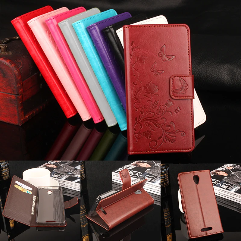 

HongBaiwei Brand Luxury Wallet Leather Case for Lenovo A5000 Flip Stand 3D Fashion Flower Card Bag Cover Coque
