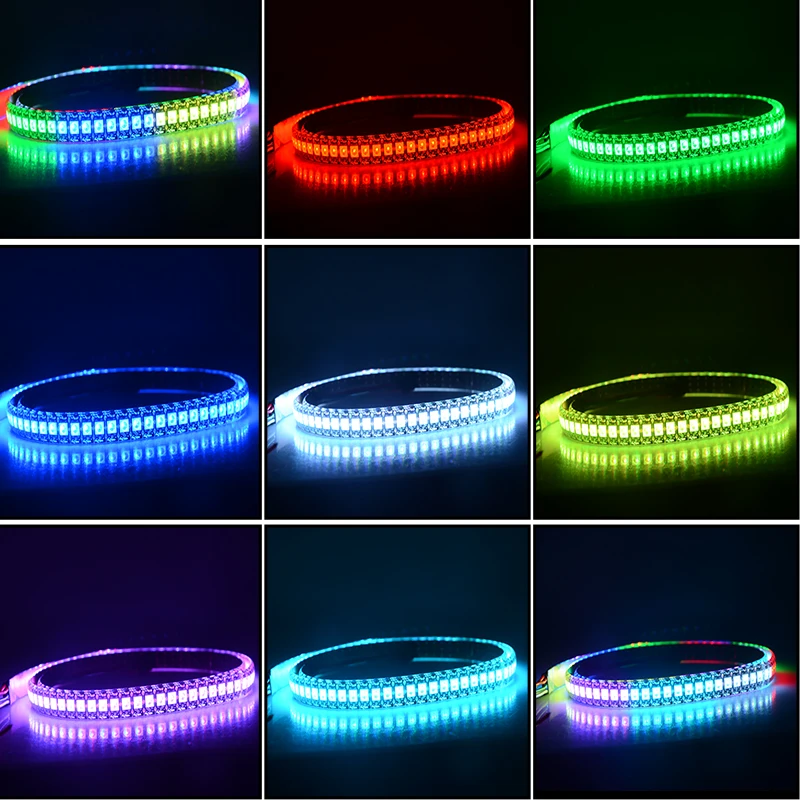 5 м WS 2812 RGB 5050 Светодиодная лента 60 LEs/m Диодная Светодиодная лента 2812 IC Гибкая IP65 водонепроницаемая ТВ потолочная подсветка