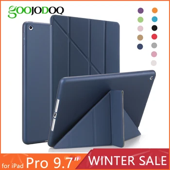 

For iPad Pro 9.7 Case,Smart Cover with Silicone TPU Soft Back Multi-Fold Stand Tablets Case for iPad Pro 9.7 inch 2016 Coque