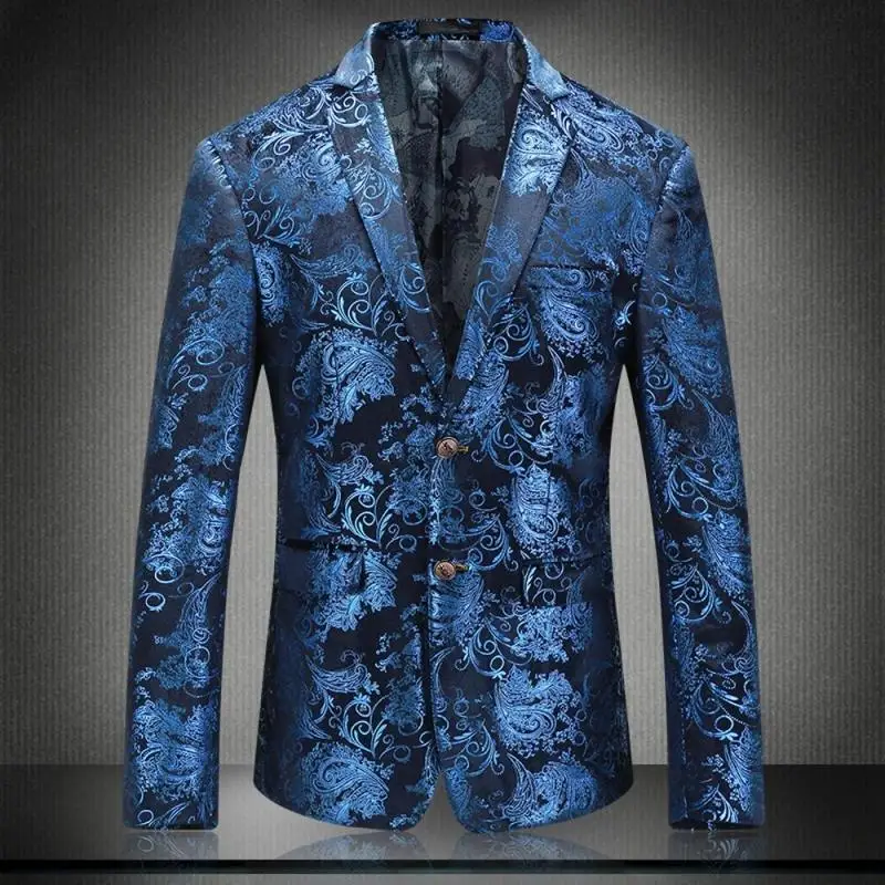 Мужская куртка, Мужская весенняя и осенняя новая однобортная куртка, Мужская модная трендовая качественная куртка - Цвет: blue