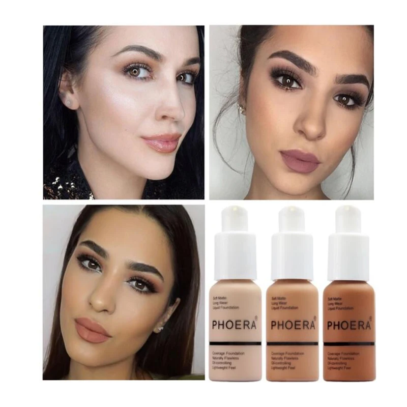

PHOERA Facial Liquid Foundation Base Whitening Moisturizer Face Concealer Makeup Corrector Primer Facial Maquiagem