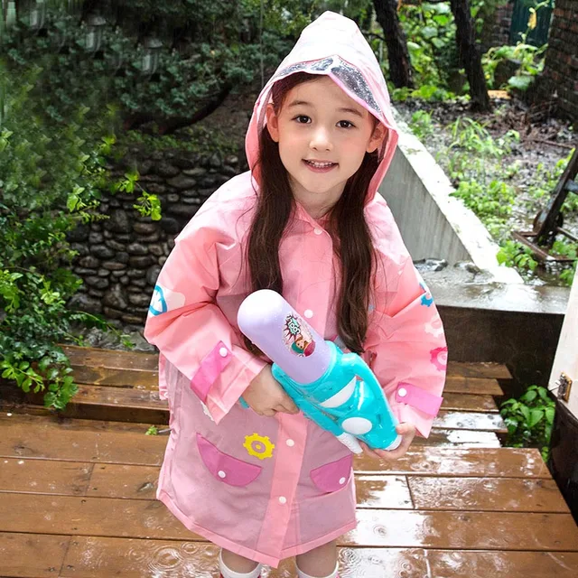 Children Raincoat Kids Cute Rain Coat Thicken EVA Waterproof Poncho