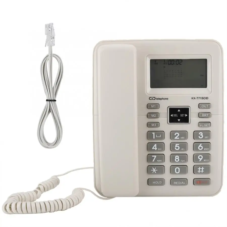 

KX-715 Caller ID Noise Cancelling Speed Dial Business Home Wired Telephone Landline Phone