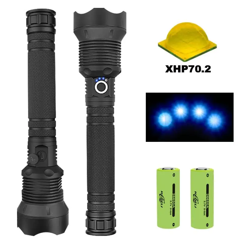 Самый мощный светодиодный фонарик XLamp xhp70.2 зум usb фонарь xhp70 охотничий xhp5018650 или