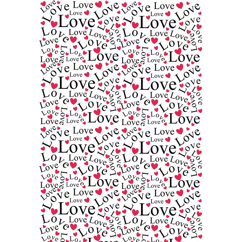 

Valentine's Day Vinyl Photography Backdrops Newborns Customized Computer Printed Background Love valentine 5X7ft F-1824