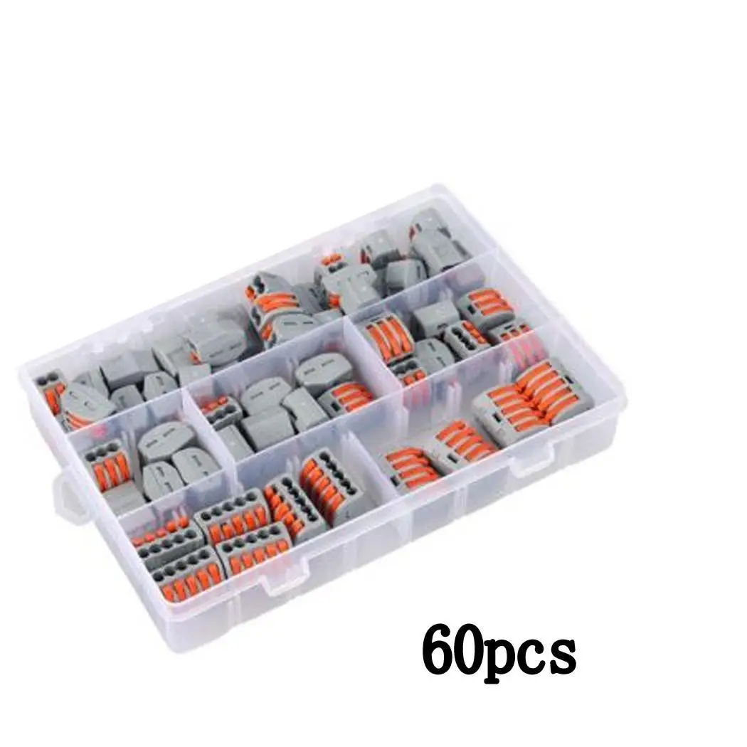 

Quick Connector Terminal Concatenate Universal Durable Premium Wiring Artifacts Connectors with Storage Box