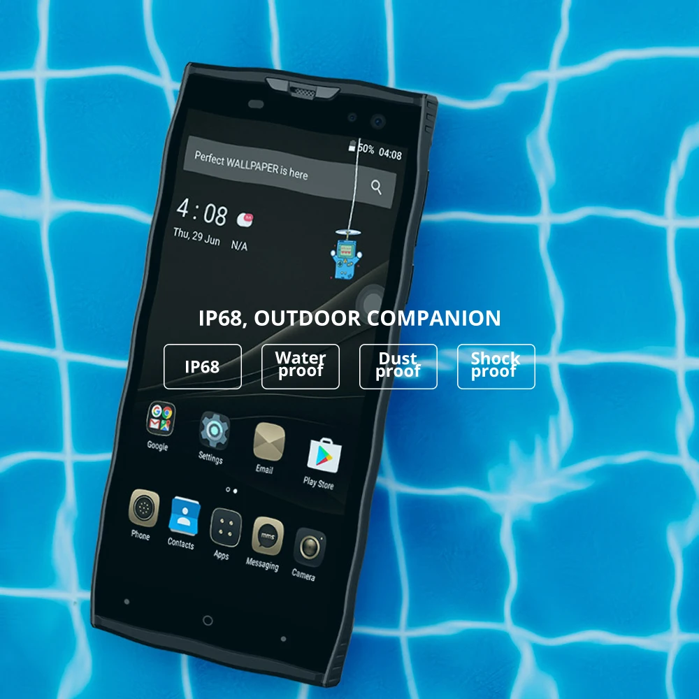 DOOGEE S50 Smartphone IP68 Waterproof 5180mAh Fast Charge MTK6763T 2.5 GHz Octa Core 6GB RAM 128GB ROM Quad Cameras 16.0MP