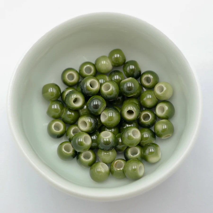 

Jingdezhen Ceramic beads oblate For earrings making Procelain bead for jewelry making 7mm 50pieces/lot beads #A504B