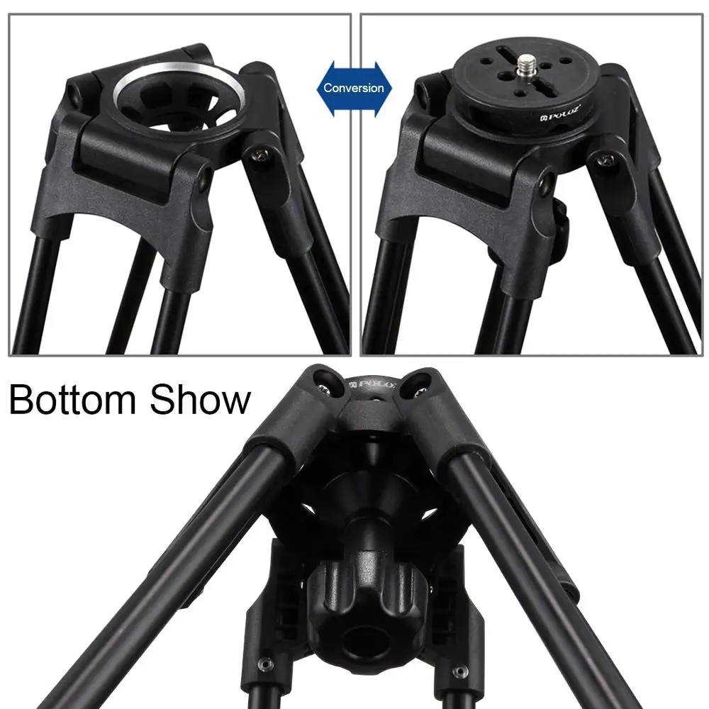 Plana para Adaptador Parafusos para Fluido Cabeça do Tripé Tigela com 1 4 e 3 Puluz Semisphere Conversor Meia Bola - 8 Dslr Câmera Rig 75mm - Image 5