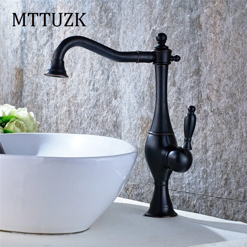 Mttuzk Бесплатная доставка 4 вида цветов кисточки никель отделка Одной ручкой вращающийся Ванная комната бассейна кран кухонный смеситель