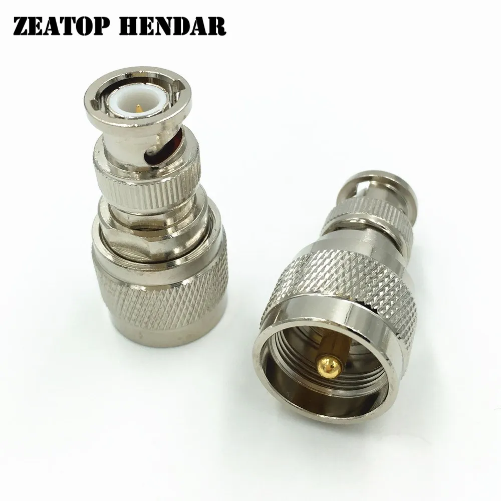 50 шт. латунь BNC Q9 штекер к УВЧ PL259 SO239 прямой PTFE RF коаксиальный провод разъем