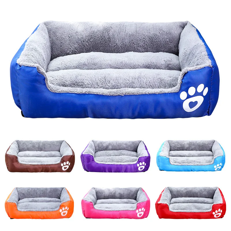 

Pet Dog Bed, Washable Rectangular Pet Basket Bed, Durable and 100-Percent Waterproof and Fleece Lining Fit Most Pets