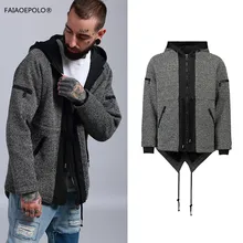 2017 Winter Men’s Jacket Long Sleeve Fashion Men’s Cardigan Casual Hooded Long Knitted Jacket Men’s Clothing