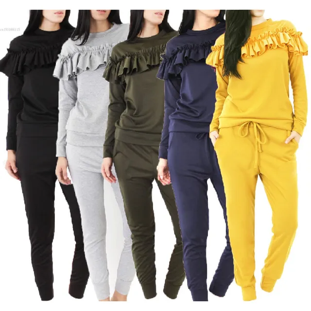 ruffle jogging suit