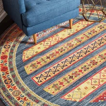 Винтажный Дворцовый стиль круглый коврик и ковры для дома, гостиной, ковры для спальни, Классический Цветочный декор, коврик для пола, коврики для учебы