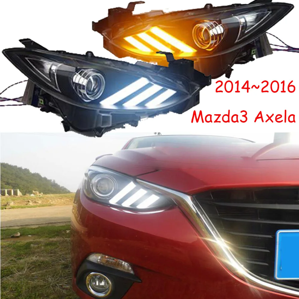 Автомобильный Стайлинг, Головной фонарь для Mazda 3, фара,, год, Мазда 3, axela, фары, Биксеноновая фара, СВЕТОДИОДНЫЙ DRL задний фонарь