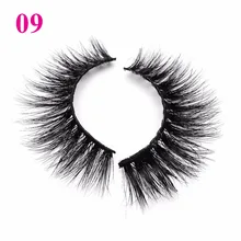 Новые 3D настоящие 1 пара норковые ресницы ручной работы полная полоса накладные ресницы натуральные длинные ресницы 09