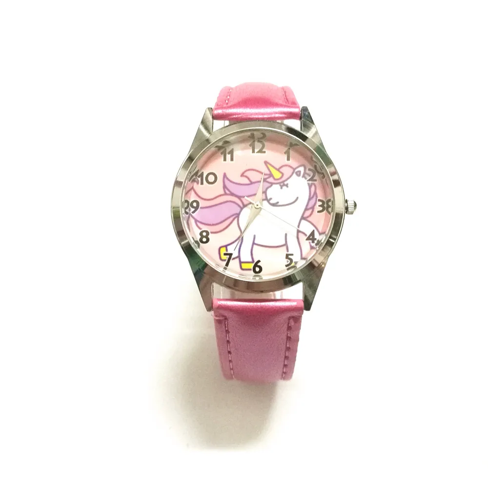 

Cute Unicorn for boys and girls women watches cartoon Pony Horse children watch New fashionable Xmas gift relogio infantil