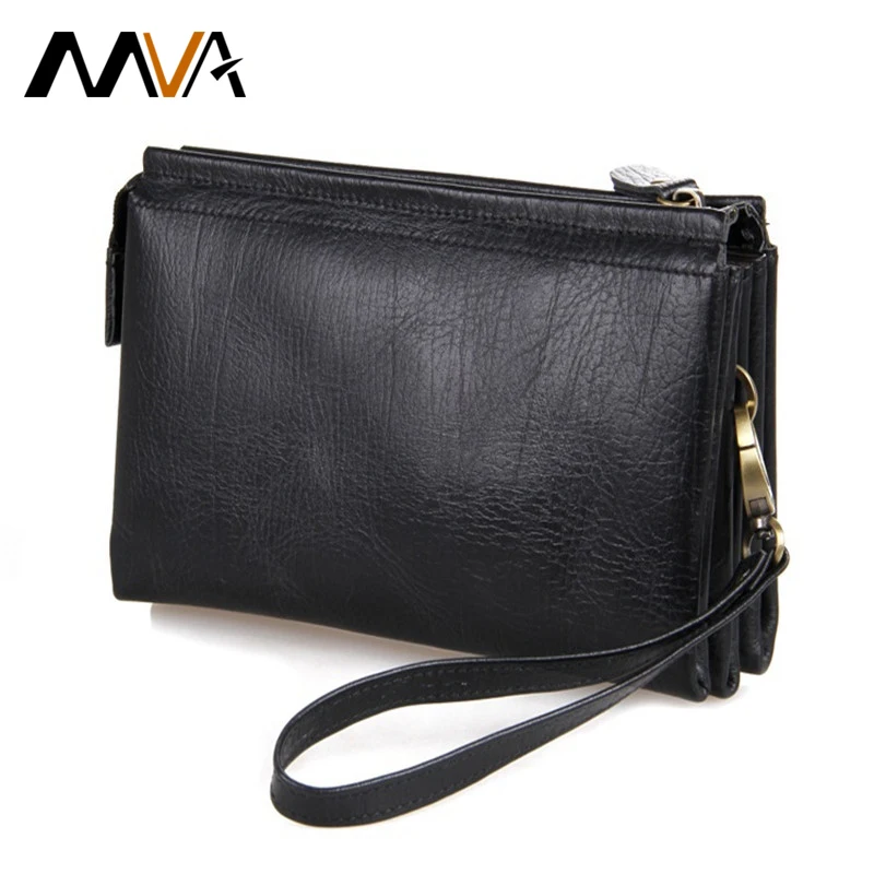 

JIULINZipper Men's Wallet Long Genuine Leather Wallets Clutch Bag Leather Purse Wallet Money Phone Card Holder Purse Male Clutch