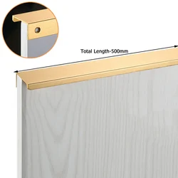 Sleek Black Aluminum Alloy Cabinet Handles for Kitchens and Furniture (Gold Length 500mm)