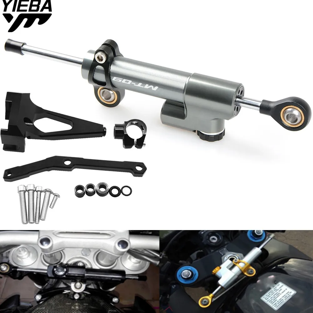 For YAMAHA MT09 MT 09 MT-09 FZ09 FZ 09 FZ-09 2013-2016 Motorcycle Steering Stabilizer Damper Complete With Mounting Bracket Kit
