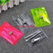 5 шт./компл. Маникюр для ногтей, инвентарь набор Высокое качество по уходу за ногтями Наборы ногтей Маникюрный Инструмент файл Пинцет сумка 5 шт./компл