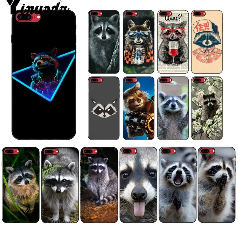 

Yinuoda Marvel animal raccoon cute Unique Design Phone Cover for Apple iPhone 8 7 6 6S Plus X XS MAX 5 5S SE XR Mobile Cover