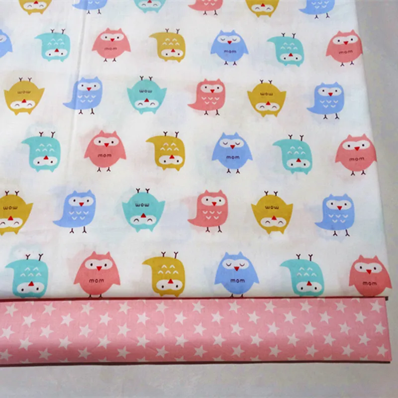 

cottonTwill Fabric by meter DIY stitching Bedding Fabric Baby Clothes Fabric Use for home Textile Sewing Dress Printed star