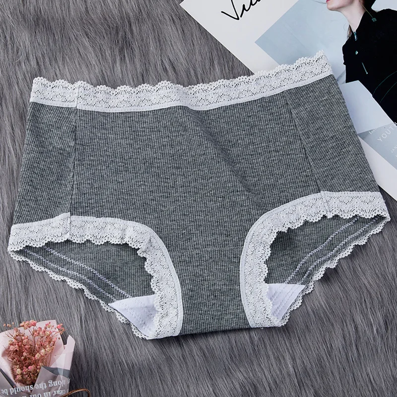 Panties Sexy Women Underwear Cotton Transparent Mesh Breathable Briefs Low-Rise Bow Floral Panty for Ladies Girls 2pcs |