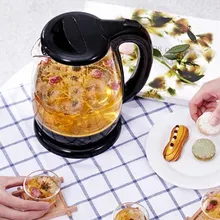 Электрический чайник автоматическое выключение бытовой стекло вареный чай, прозрачный синий KaiShuiHu D085