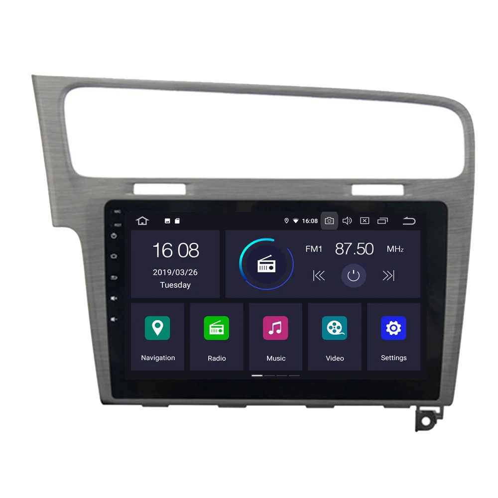 Best RoverOne For VW Golf 7 MK7 VII 2013 2014 2015 Android 9.0 Autoradio Car Multimedia Player Radio GPS Navigation Head Unit NO DVD 1