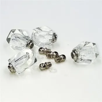 

100pieces 10x14mm screw top seal rhombus ball Crystal Ball Perfume bottle screw top seal popular necklace Pendant charms