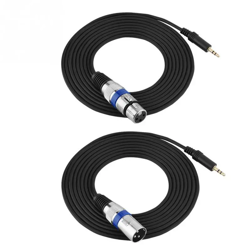 XLR Stereo Microphone Cable F/M Mic Cable Microphone Switch With Stereo